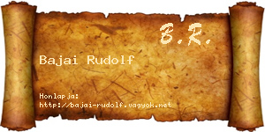 Bajai Rudolf névjegykártya